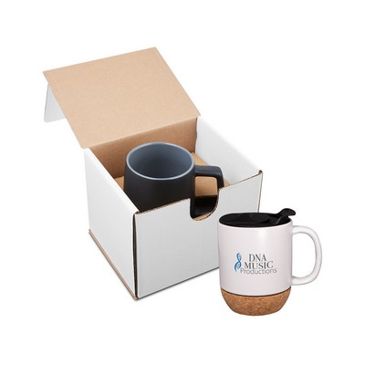 14 oz. Ceramic Mug with Cork Base in Individual Mailer