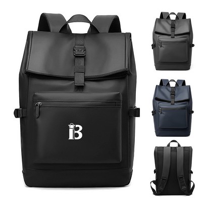 PU Leather Large Capacity Computer Backpack