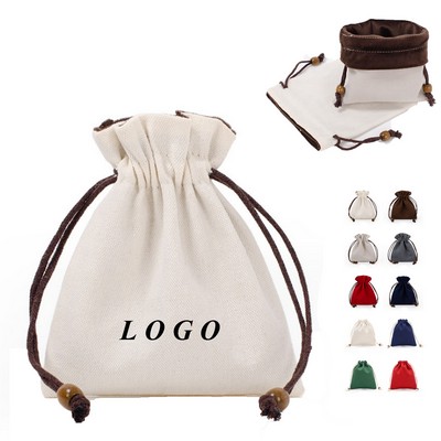 Double Canvas Drawstring Bag