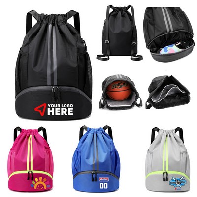 Drawstring Backpack Sports Gym Bag String Sackpack