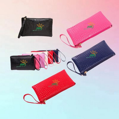 Alligator Pattern Wristlet Wallet