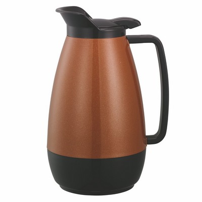 Thermo-Serv® 1 Liter Metallic Copper Flip Top Plastic Lined Server