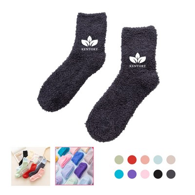 Fuzzy Coral Fleece Socks