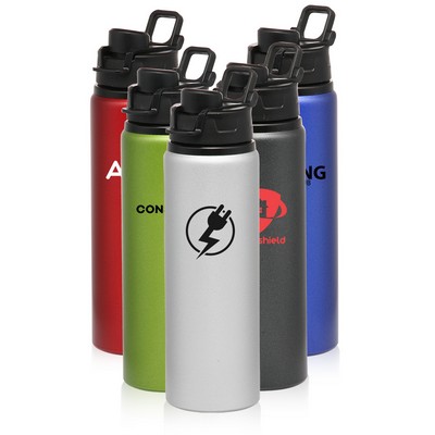 Aluminum Water Bottles with Snap Lid - 25 oz