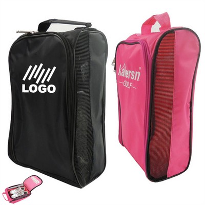 Portable Gym Golf Shoe Bags With Zipper Closure