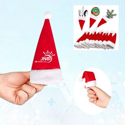 Funny Christmas Festive Santa Hat Cutlery Pockets