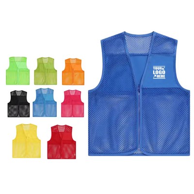 Multi-Color Volunteer Advertising Mesh Vest