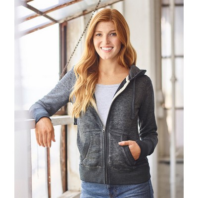 J America Wholesale Blanks Ladies Zen Full Zip Hood