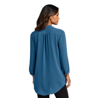 Port Authority Ladies 3/4-Sleeve Textured Crepe Tunic