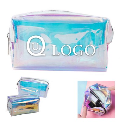 Holographic Zipper Cosmetics Bag