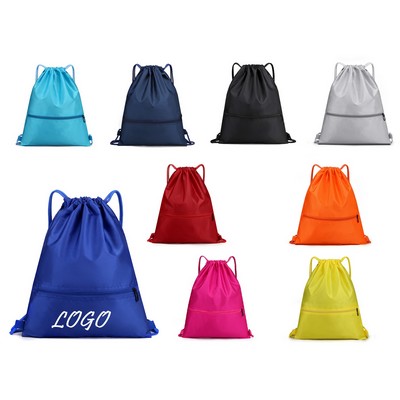 19"X 15" Oxford Cloth Basketball Drawstring Backpack