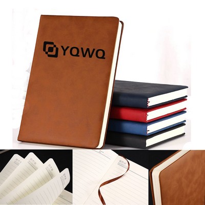 80 Sheets Leather Ruled Notebook