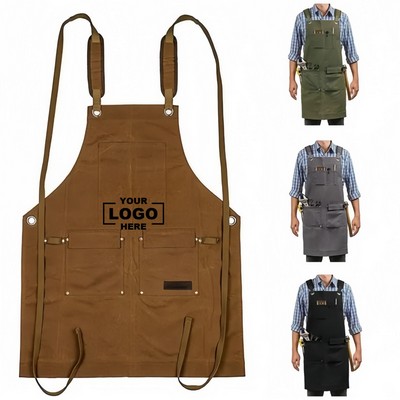 Multi-Pocket Utility Canvas Apron