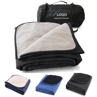 Foldable Waterproof Fleece Blanket