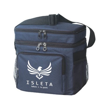 Insulated Lunch Cooler Bag w/ Pockets & Shoulder Strap