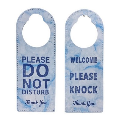 PU leather door hanger for hotel and office