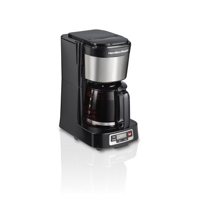 Hamilton Beach 5 Cup Compact Coffee Maker With Programmable Clock & Glass Carafe, Programmable Coffe