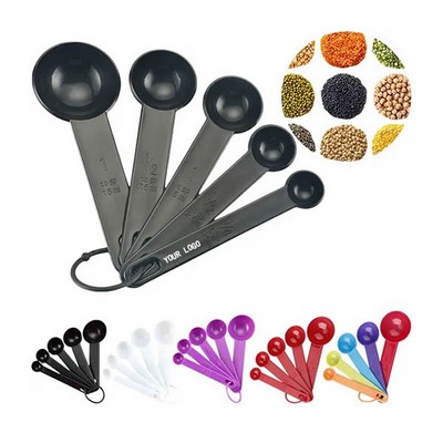 Set Of 5 Plastic Measuring Spoons For Includes Detachable