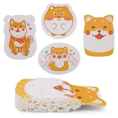 Cute Compressed Kitchen Cellulose Cleaning Sponges