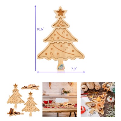 Christmas Tree Star Wood Appetizer Boards Christmas Bamboo Serving Trays