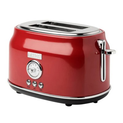 Haden Dorset 2 Slice Toaster, Red & Chrome