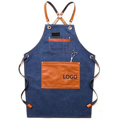 Denim Waist-Tied Apron