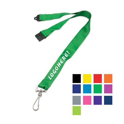 Custom 1" Lanyard w/ Swivel J Hook & Safety Breakaway