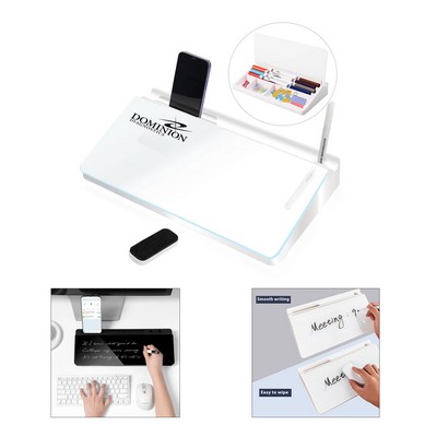 Computer Keyboard Stand Desktop White Board With Desk Organizer