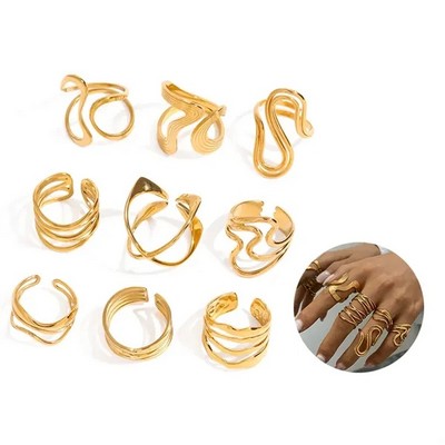 Stainless Steel Irregular Ring Jewelry