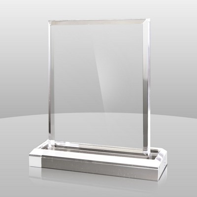 Vertical Mount Clear Rectangular Award II (7"x5"x2")