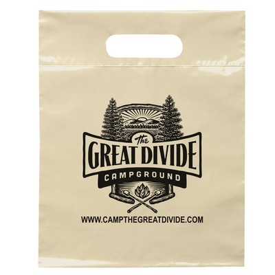 9 1/2W x 12H Die Cut Handle Bag - Flexo Ink Print