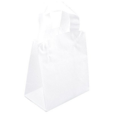 Frosty Clear Shopping Bag w/ Soft Loop Handles (8"x5"x10")