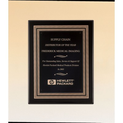 Airflyte Series Black Plaque w/ Black & Gold Embossed Back Plate (11"x14")