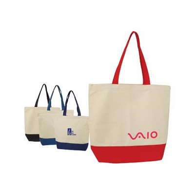 2-Tone Cotton Canvas Tote Bag