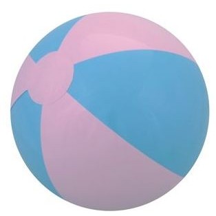 Pink/ Light Blue 16" Inflatable Two Alternating Color Beach Ball