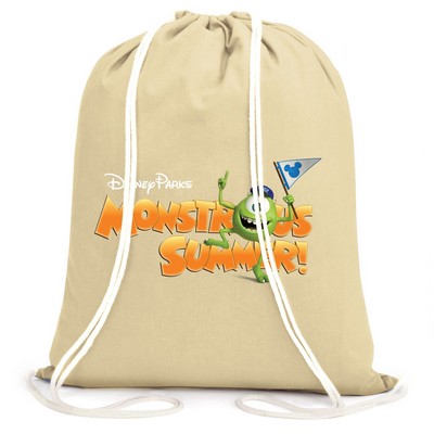 6 oz. Cotton Canvas Promotional Drawstring Backpack