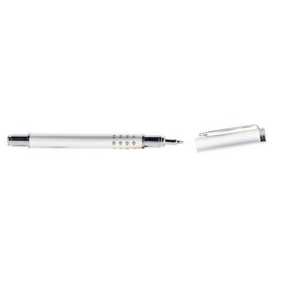 Satin Silver Metal Roller Ball Pen