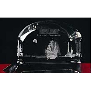 Custom 3D Image in Crystal Grand Arch Award (8"x4 5/8"x4 5/8")