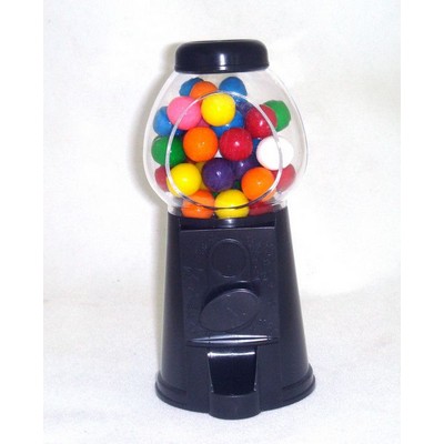 3-1/2"x3-1/2"x6" Black Gumball- Candy Dispenser Machine