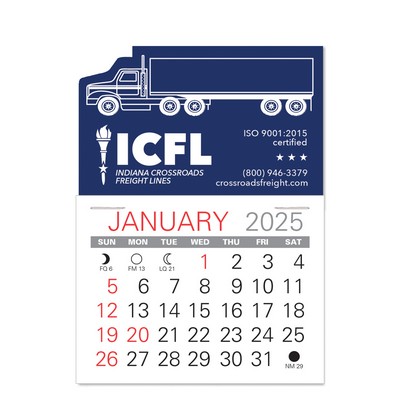 Semi-Truck Shape Value Stick Adhesive Calendar