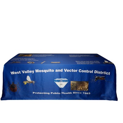 Full Color 6 Foot Flat Table Cover (128"x58")