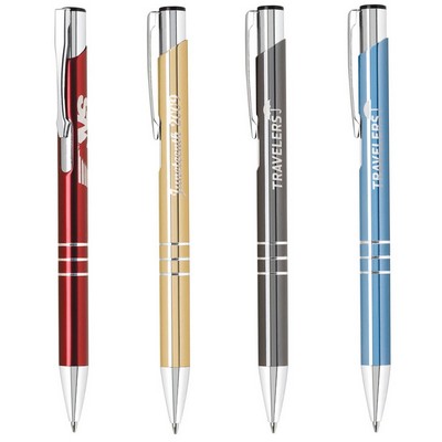 Plunge Push Action Metal Pen