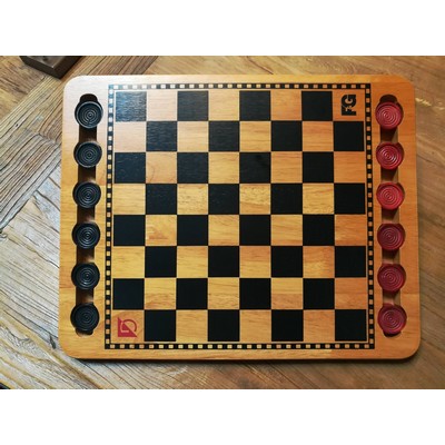 Wood Checkers Set