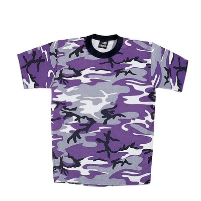 Kids' Ultra Violet Purple Camouflage Military T-Shirt (XS to XL)