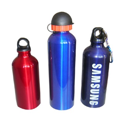 Aluminum Water Bottle w/ Plastic Cap