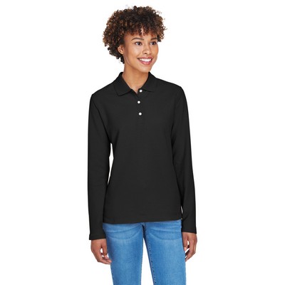 Devon and Jones Ladies' Pima Piqué Long-Sleeve Polo