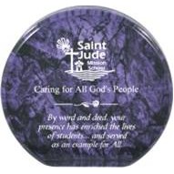 Aurora Round Purple Marbleized Acrylic Award / Freestanding - 5" Diameter