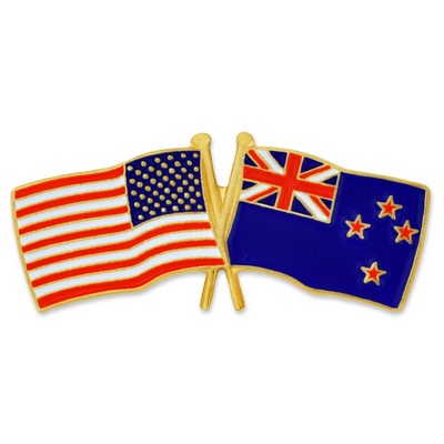 USA & New Zealand Flag Pin