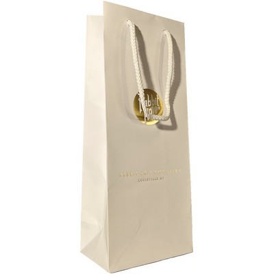 Matte Laminated European Wine Shopping Bag (5-1/4"x 3-1/2"x 13")