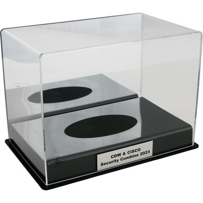 Executive Display Case for Full Size Football w/ Black Base